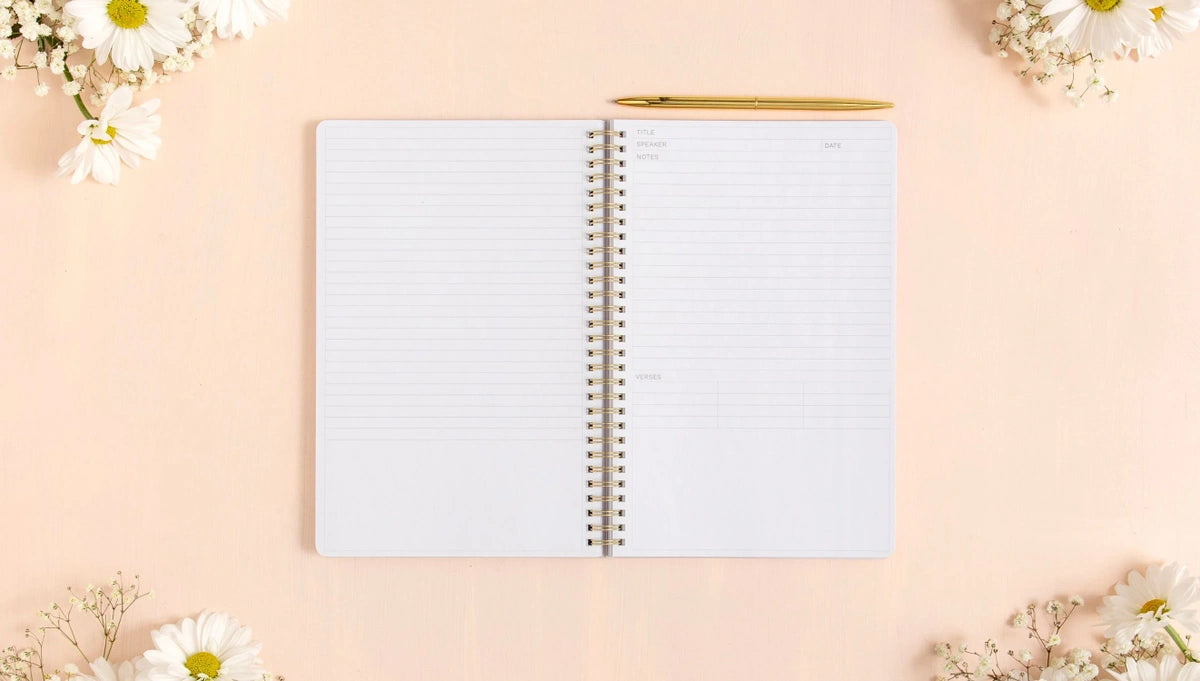 Church Notes Notebook - Happy Daisy